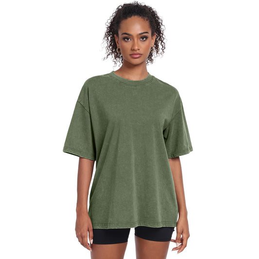 Vintage Acid Wash Oversized Cotton Boyfriend T-Shirt