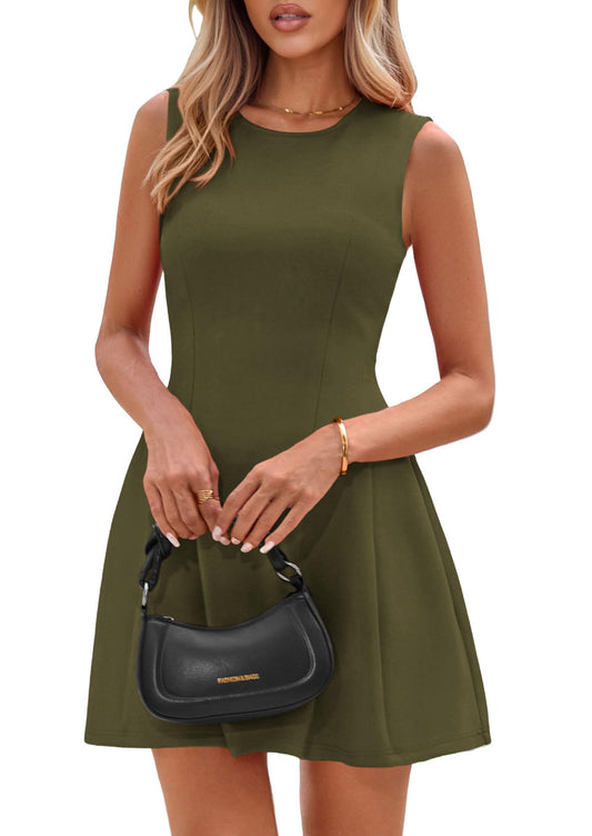 Elegant A-Line Business Casual Cocktail Mini Dress