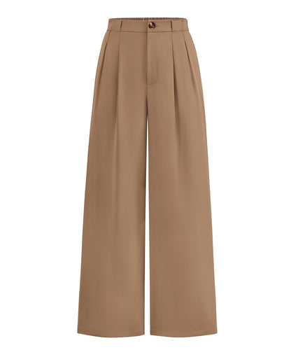 Women's High-Waisted Wide-Leg Palazzo Work Trousers