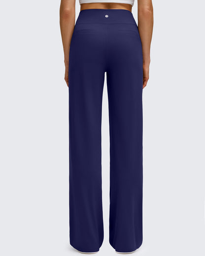 High Stretch Wide Leg Soft Casual Yoga Pants with Pockets
