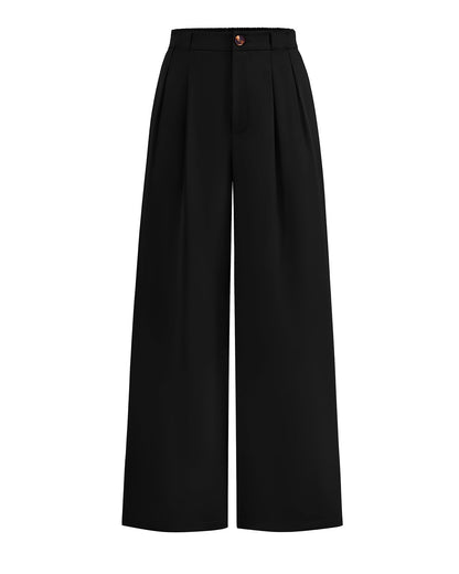 Women's High-Waisted Wide-Leg Palazzo Work Trousers