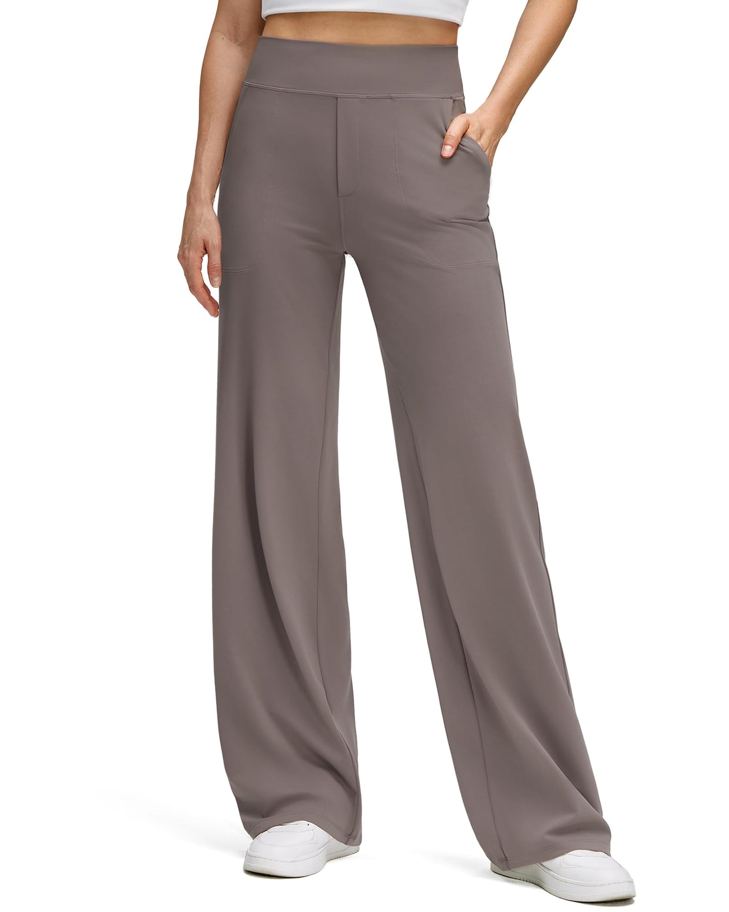 High Stretch Wide Leg Soft Casual Yoga Pants with Pockets