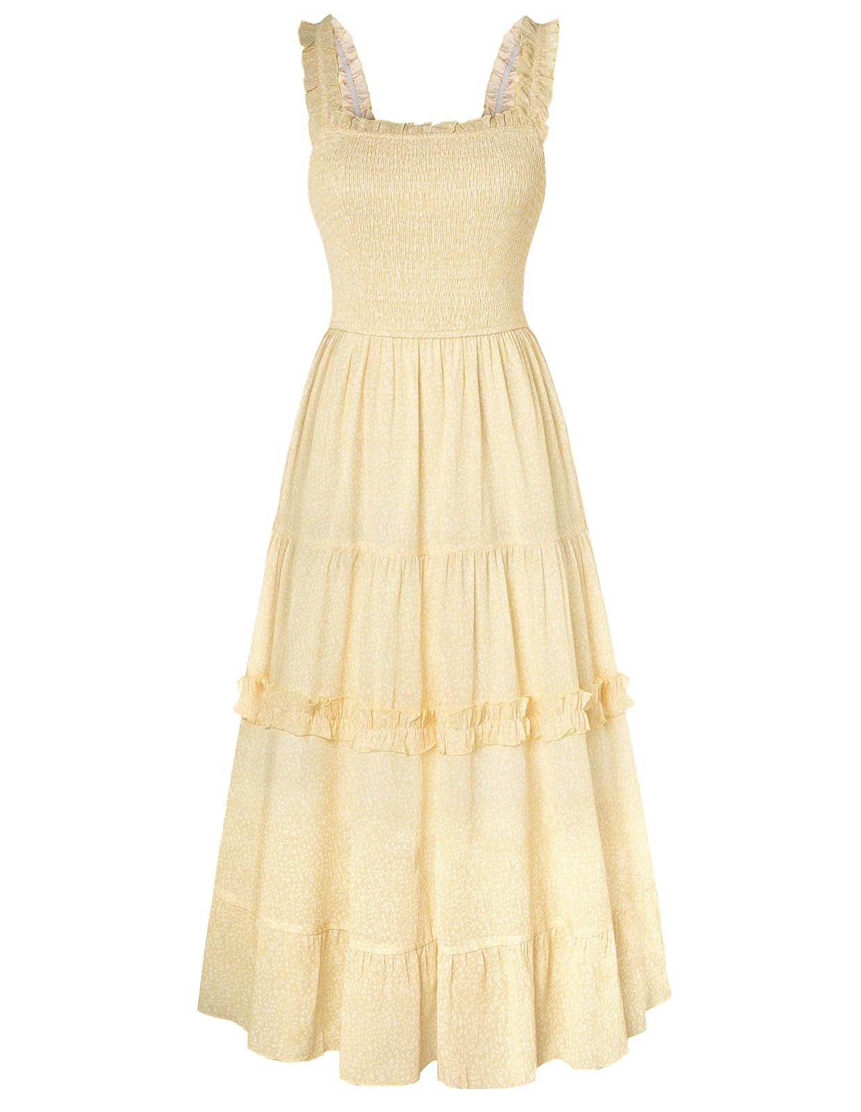 Women's Floral Smocked Cottagecore Flowy Sundress