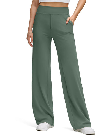 High Stretch Wide Leg Soft Casual Yoga Pants with Pockets