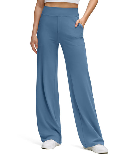 High Stretch Wide Leg Soft Casual Yoga Pants with Pockets