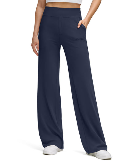 High Stretch Wide Leg Soft Casual Yoga Pants with Pockets