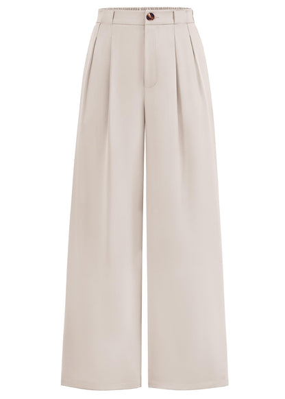 Women's High-Waisted Wide-Leg Palazzo Work Trousers