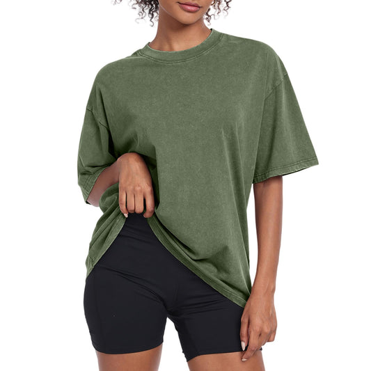 Vintage Acid Wash Oversized Cotton Boyfriend T-Shirt