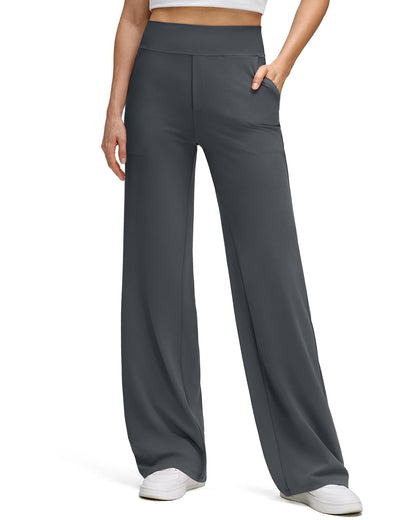 High Stretch Wide Leg Soft Casual Yoga Pants with Pockets