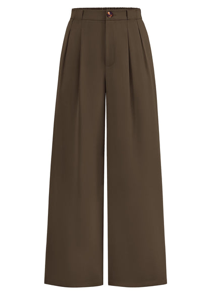 Women's High-Waisted Wide-Leg Palazzo Work Trousers