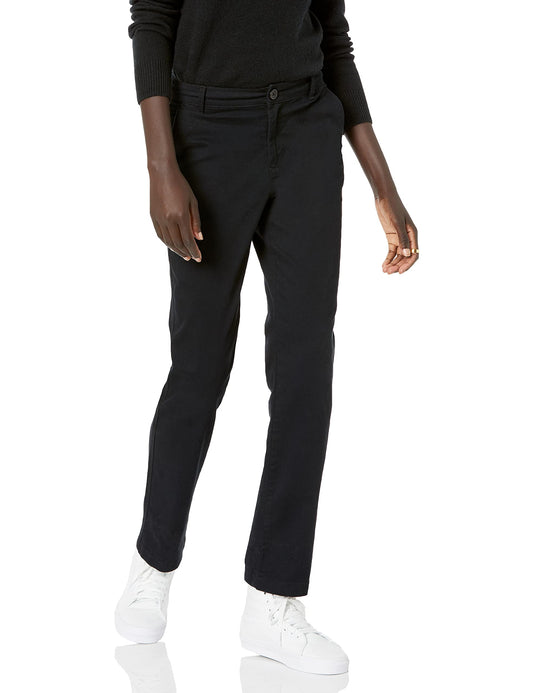 Mid-Rise Slim Straight Stretch Twill Chino Pants