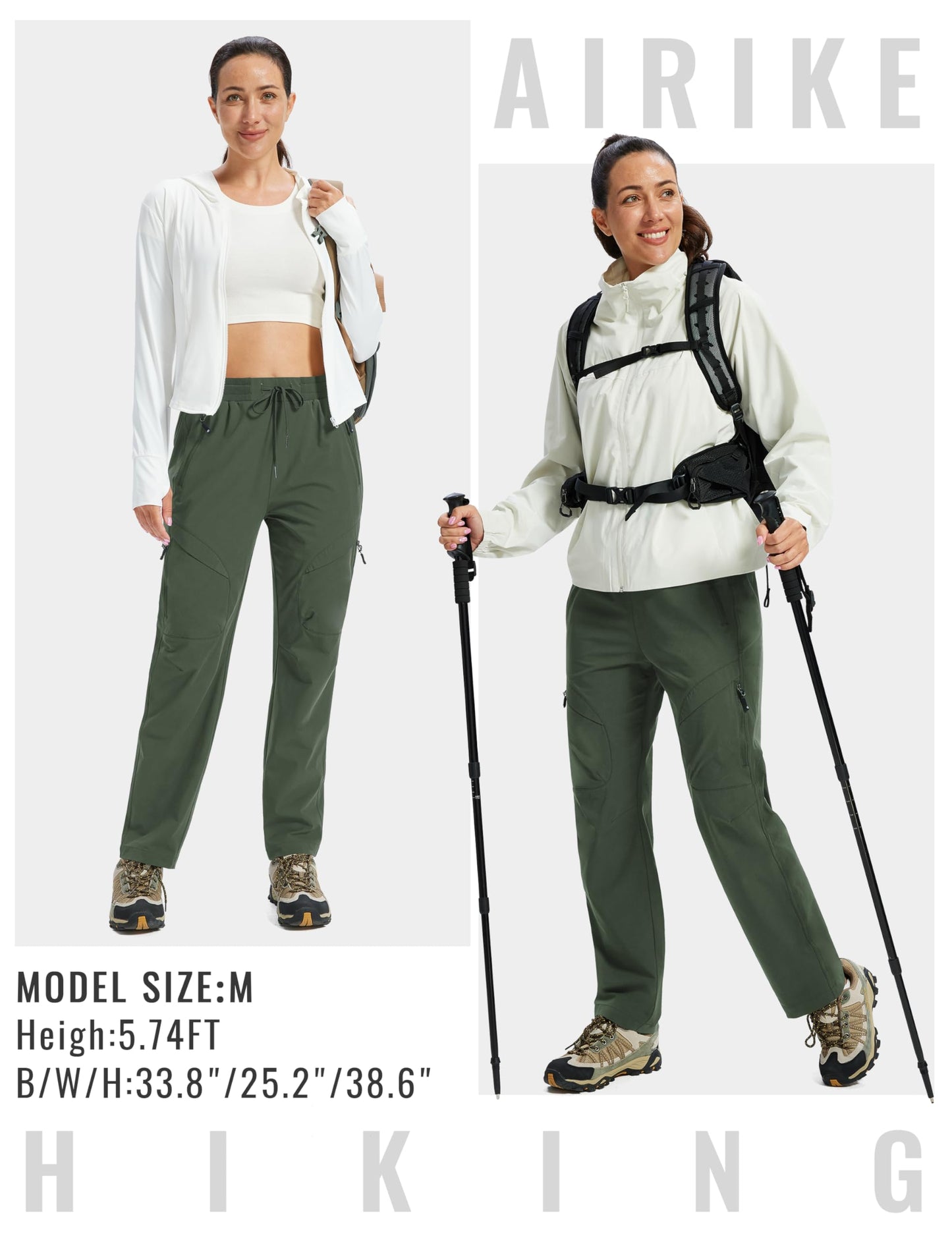 Lightweight Quick-Dry Hiking Cargo Jogger Pants with Pockets