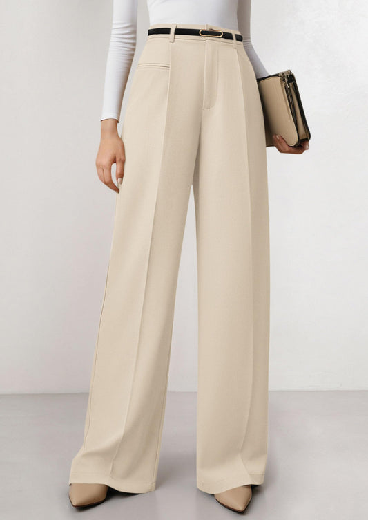 Women's High-Waisted Wide-Leg Flowy Palazzo Trousers