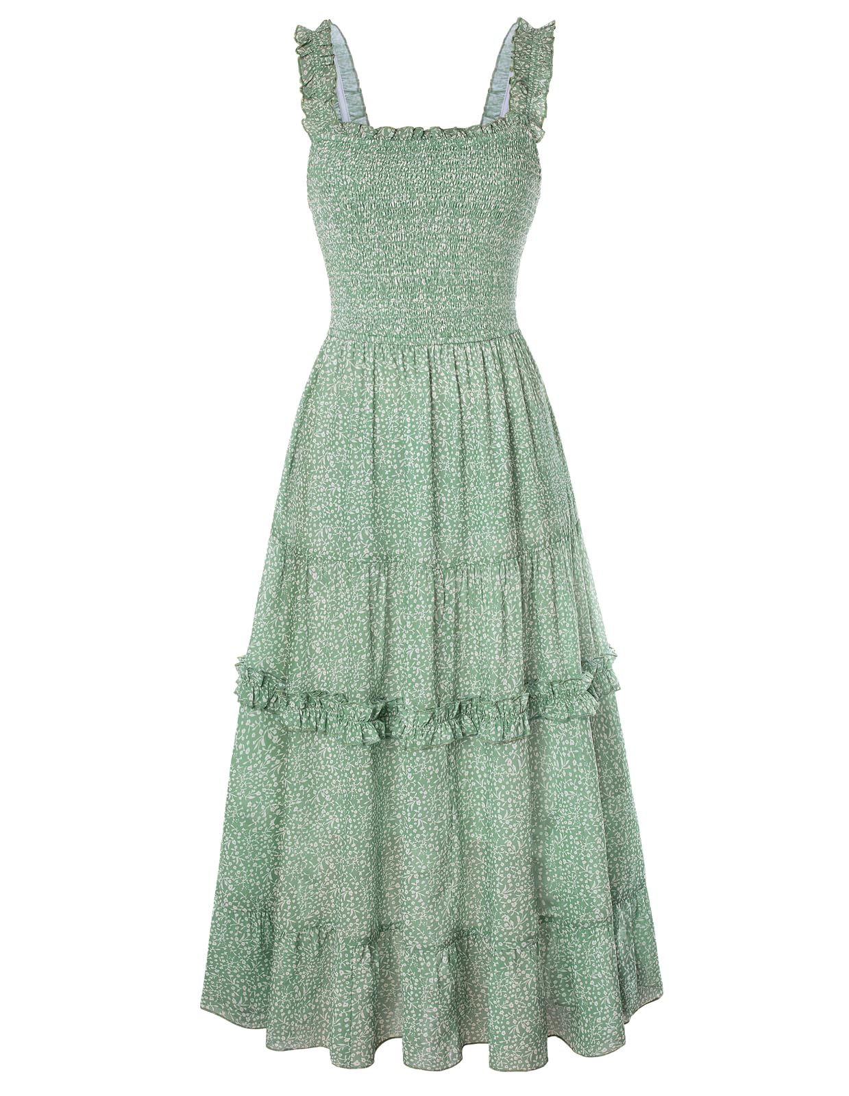 Women's Floral Smocked Cottagecore Flowy Sundress