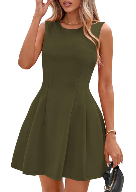 Elegant A-Line Business Casual Cocktail Mini Dress