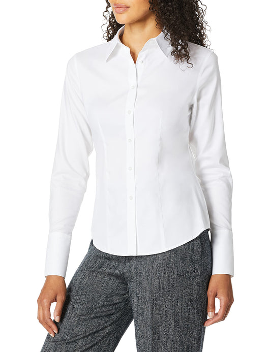 Long Sleeve Wrinkle-Free Non-Iron Button Shirt